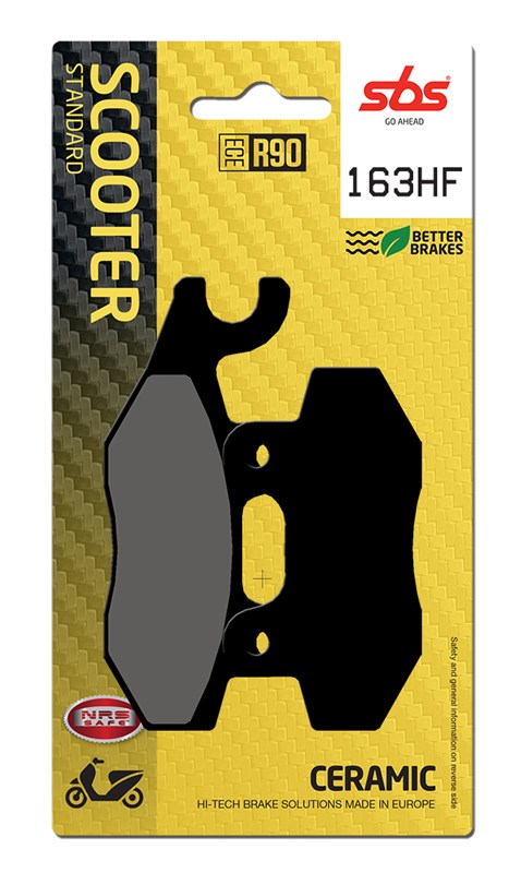 SBS brake pads KH228 street standart ceramic colour black KYMCO, DAELIM, MALAGUTI (163HF)